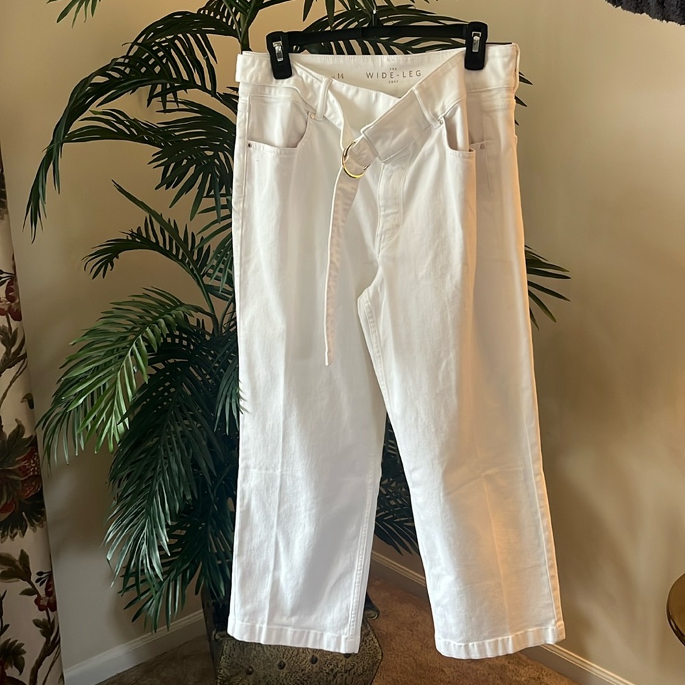 High Rise Wide Leg Crop Pants